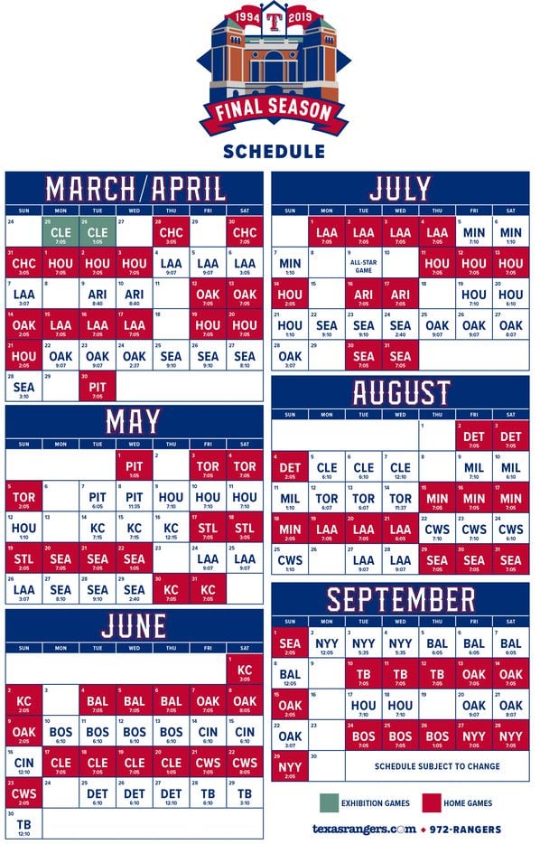 2025 Texas Rangers Season: Your Guide To Game Schedules, TV Broadcasts, And Blackout Restrictions 2025 Texas Rangers Season: Your Guide To Game Schedules, TV Broadcasts, And Blackout Restrictions