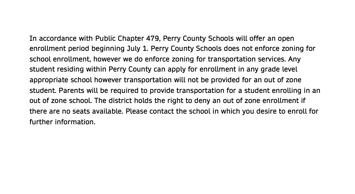 Addressing The Budget Crisis In Perry County Schools: The Enrollment Factor Addressing The Budget Crisis In Perry County Schools: The Enrollment Factor
