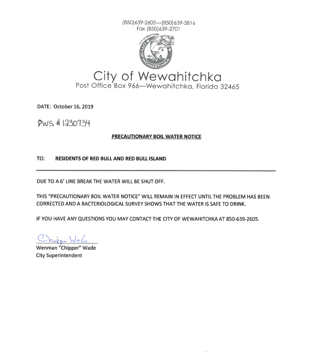 Boil Water Notice For Robinson, Brown County Residents Boil Water Notice For Robinson, Brown County Residents