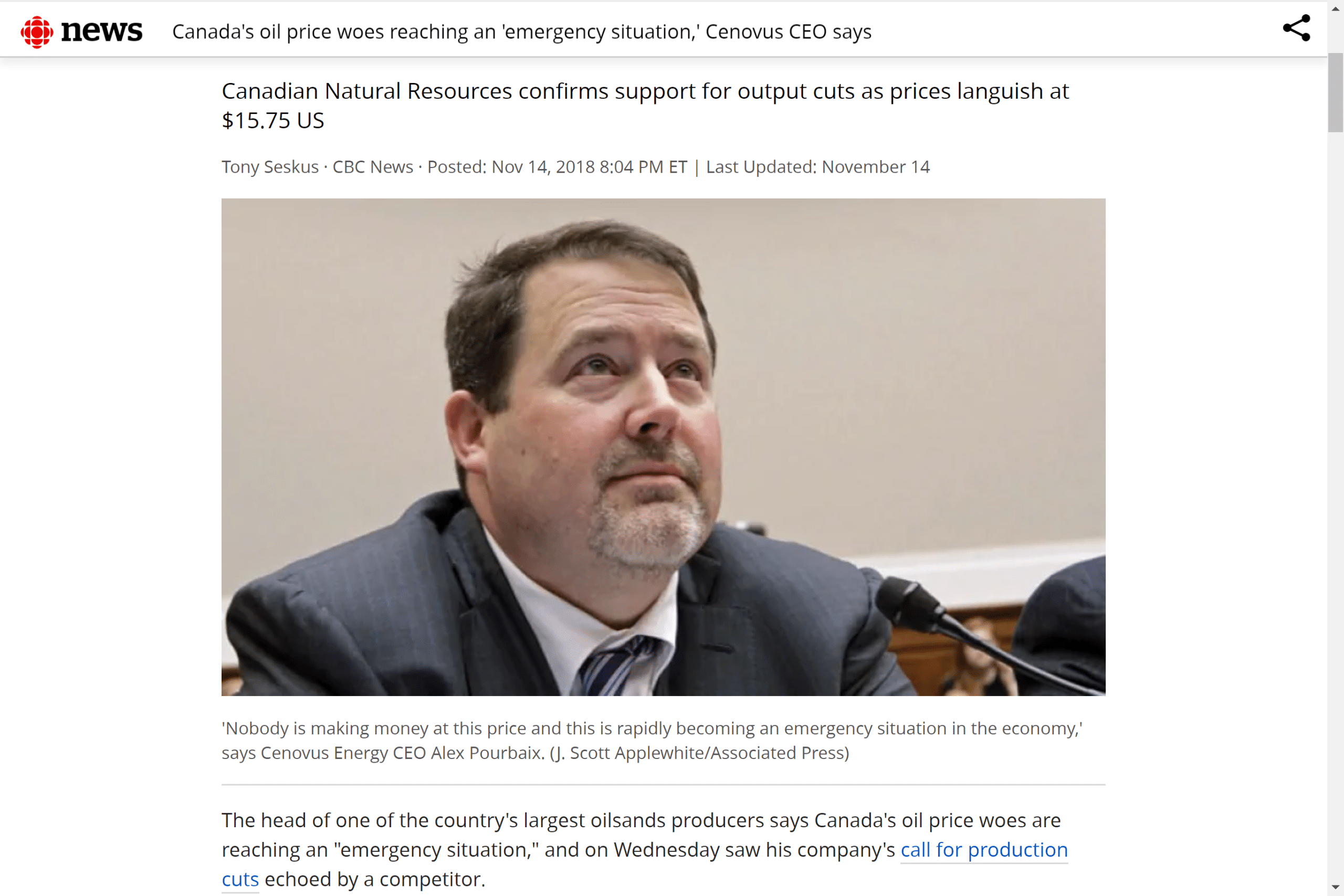 Cenovus CEO: Organic Growth Trumps MEG Acquisition Cenovus CEO: Organic Growth Trumps MEG Acquisition