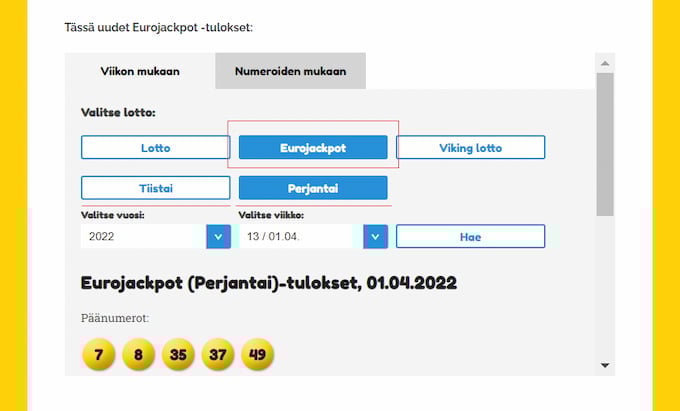 Eurojackpotin Tulokset Tänään - Ilta-Sanomat Eurojackpotin Tulokset Tänään - Ilta-Sanomat