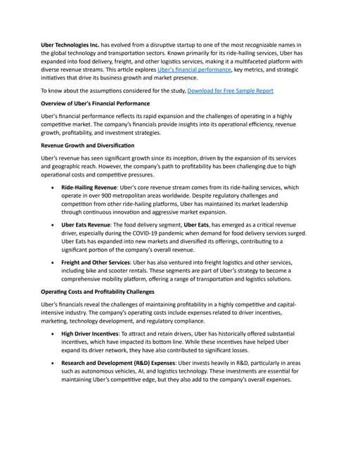 Evaluating Uber Technologies (UBER) As An Investment Opportunity Evaluating Uber Technologies (UBER) As An Investment Opportunity