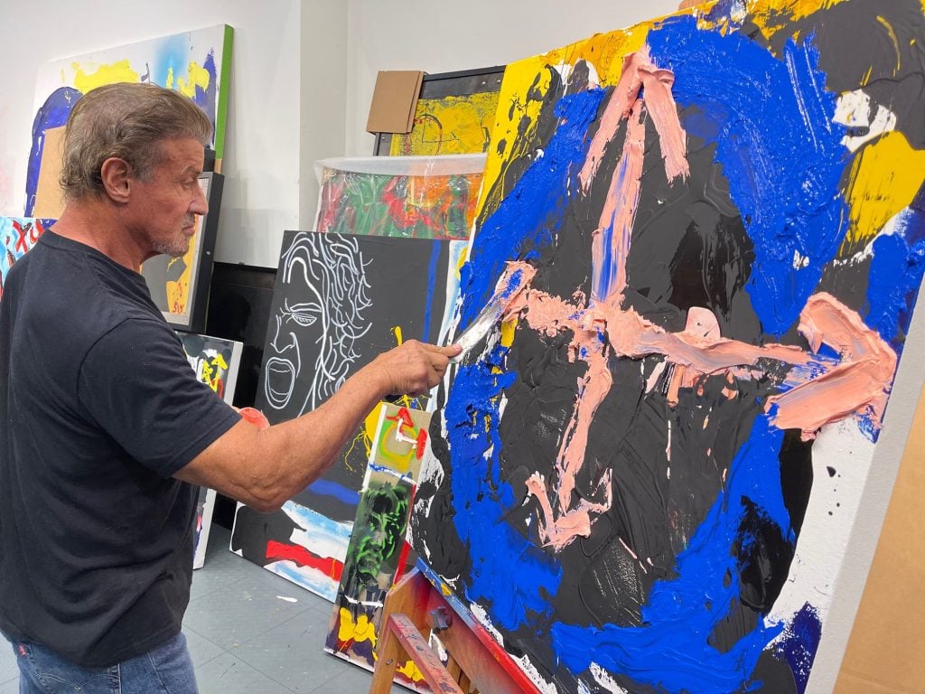 Exposition : Rencontre Avec L'artiste Et Visite De L'atelier Par Sylvester Stallone Exposition : Rencontre Avec L'artiste Et Visite De L'atelier Par Sylvester Stallone