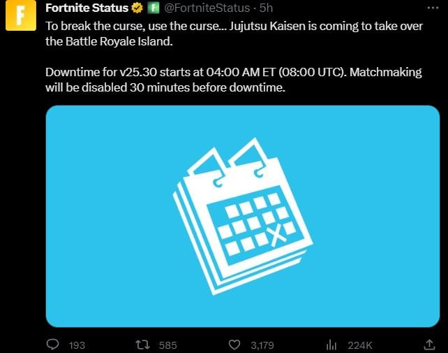Fortnite Update 34.30: Server Downtime, New Content & Patch Notes Fortnite Update 34.30: Server Downtime, New Content & Patch Notes