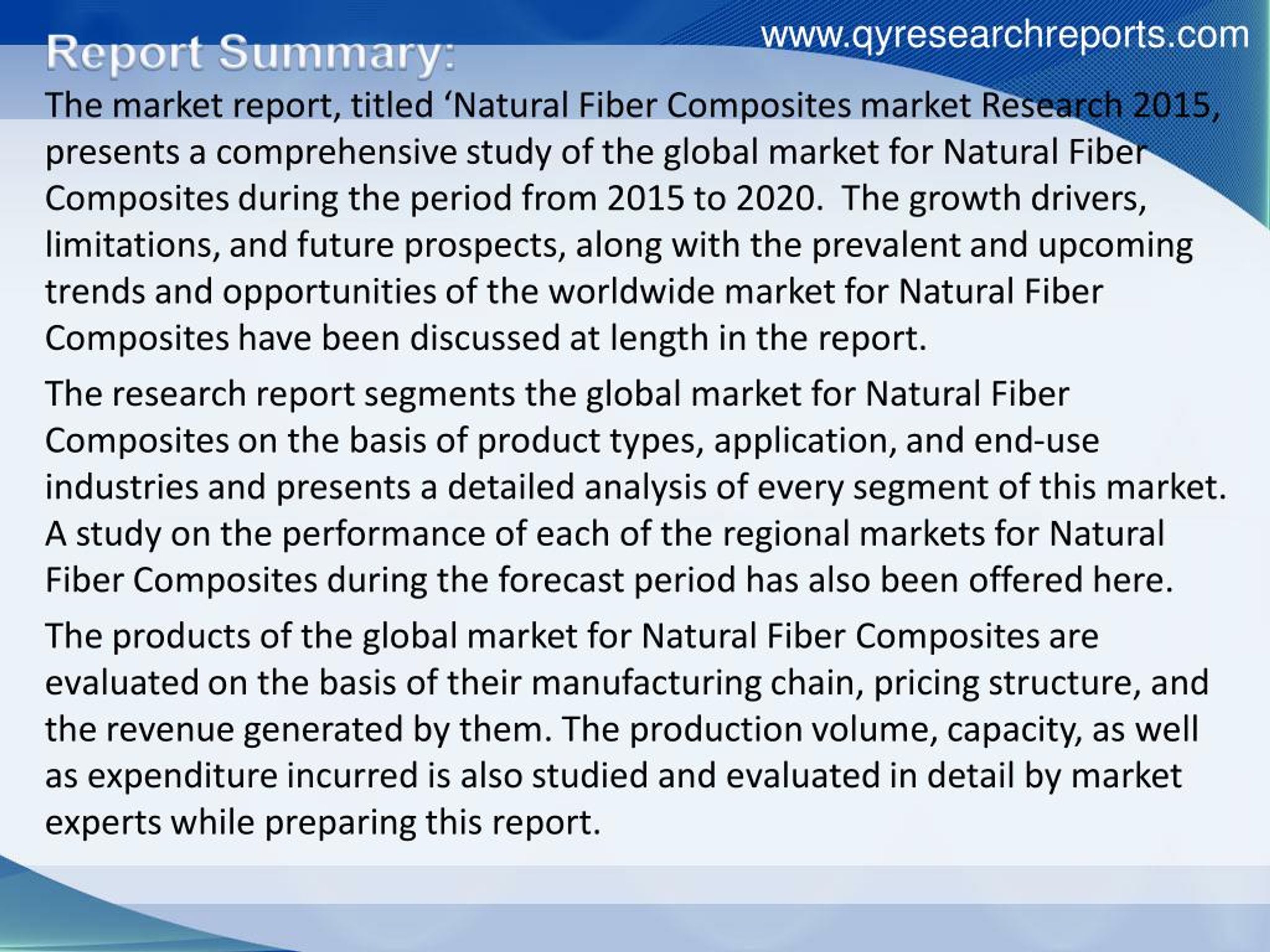 Growth Opportunities In The Global Natural Fiber Composites Market: 2029 Forecast Growth Opportunities In The Global Natural Fiber Composites Market: 2029 Forecast