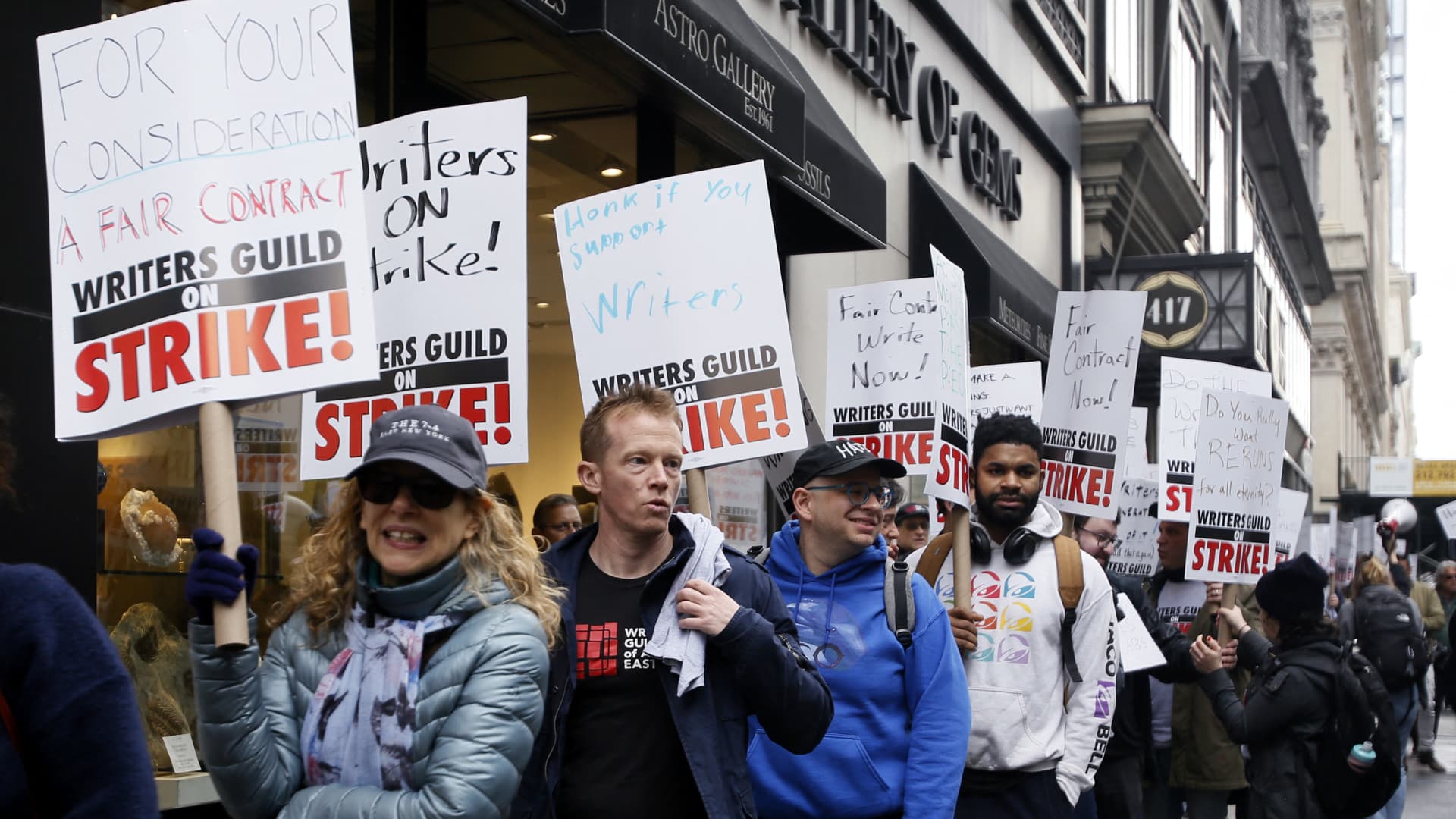 Hollywood Production Grinds To Halt As Actors Join Writers' Strike Hollywood Production Grinds To Halt As Actors Join Writers' Strike