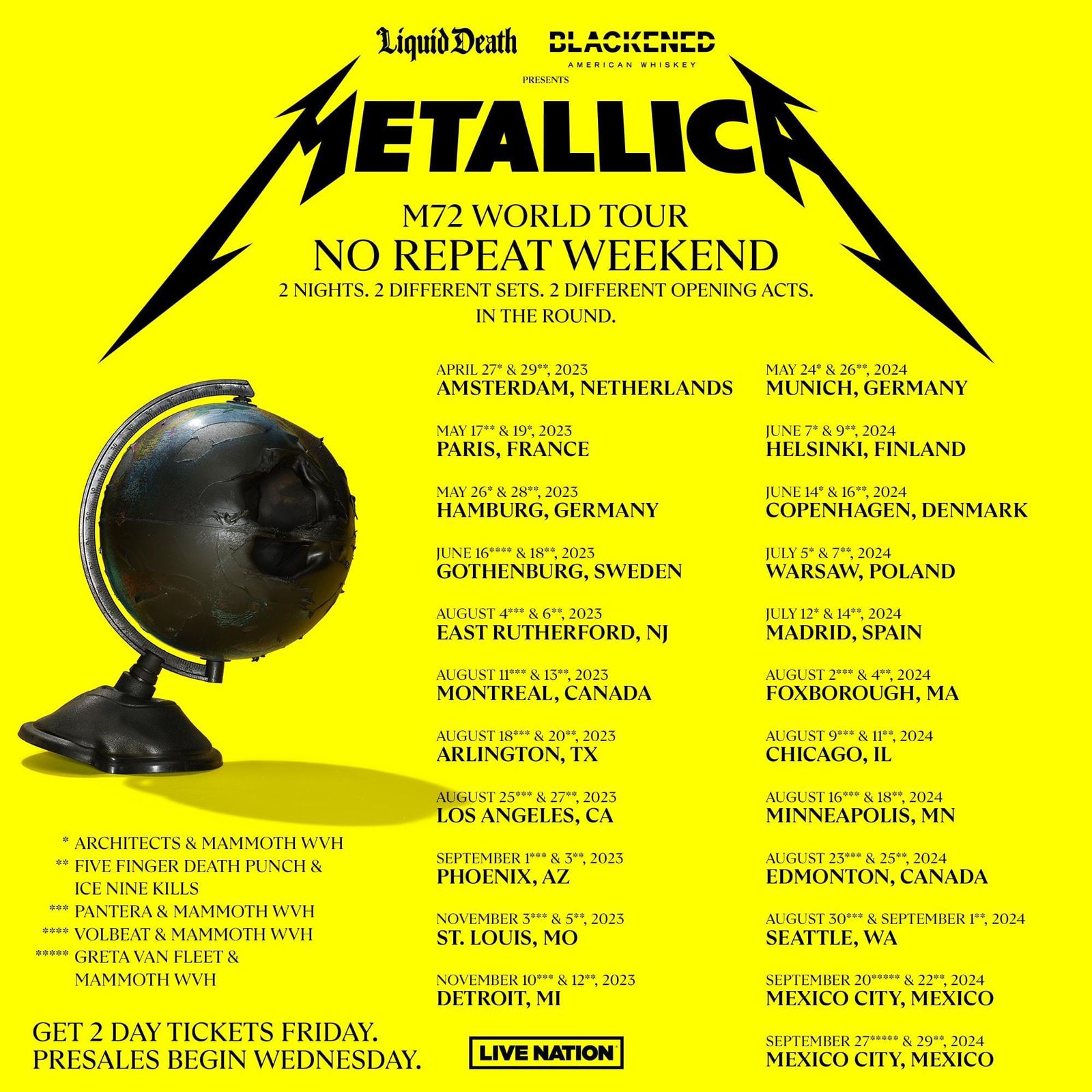 M72 Tour 2026: Metallica's UK And European Leg Revealed M72 Tour 2026: Metallica's UK And European Leg Revealed