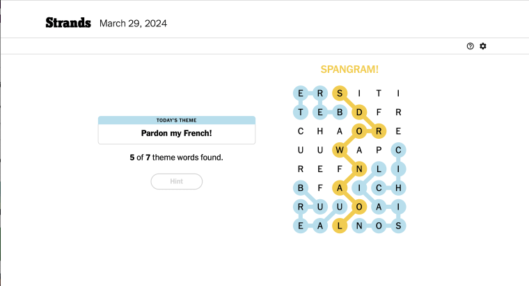 NYT Crossword Solutions: April 6, 2025 Strands Puzzle NYT Crossword Solutions: April 6, 2025 Strands Puzzle