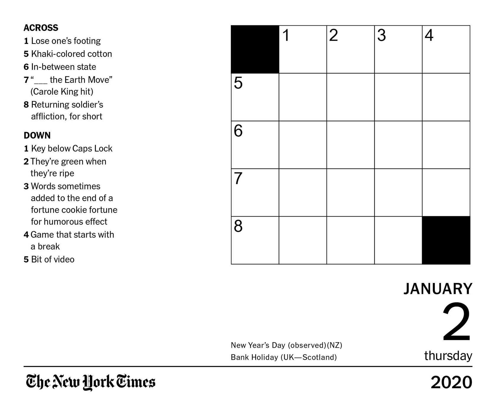 NYT Mini Crossword Clues And Answers: Tuesday, March 18 NYT Mini Crossword Clues And Answers: Tuesday, March 18