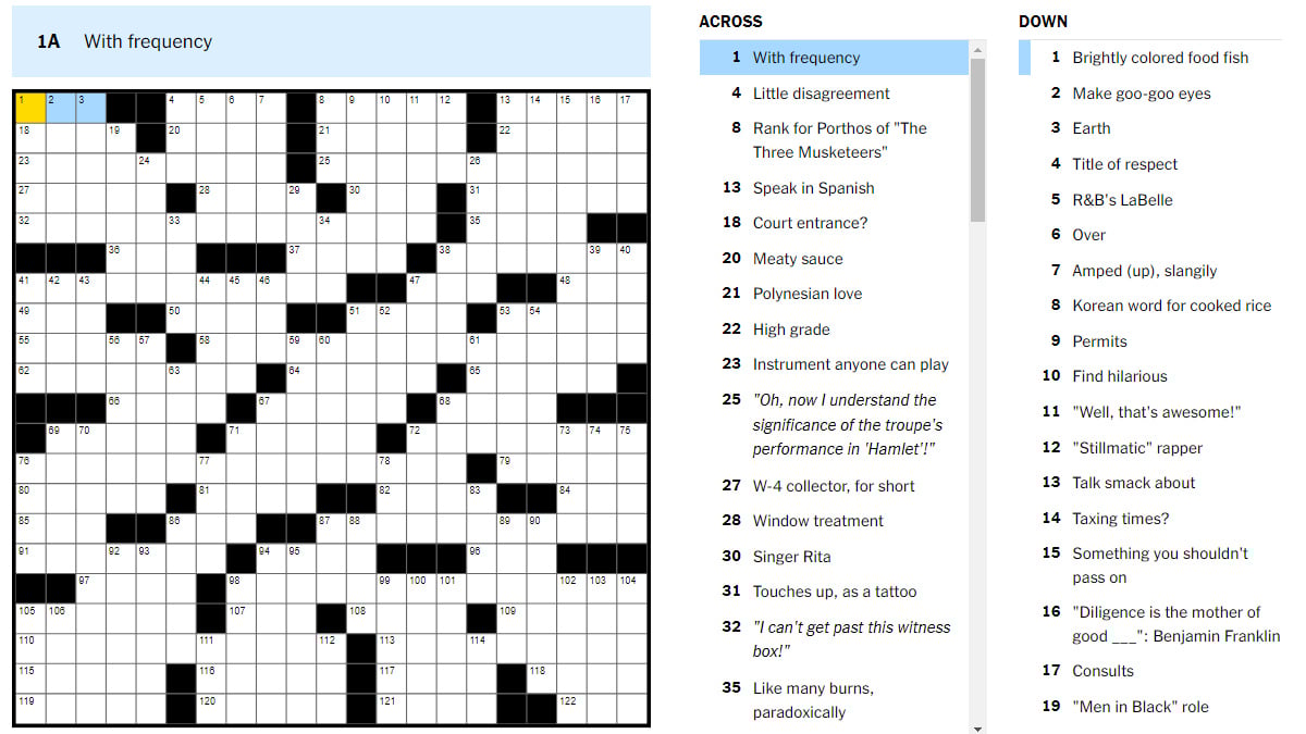 NYT Mini Crossword - March 15 Solutions NYT Mini Crossword - March 15 Solutions