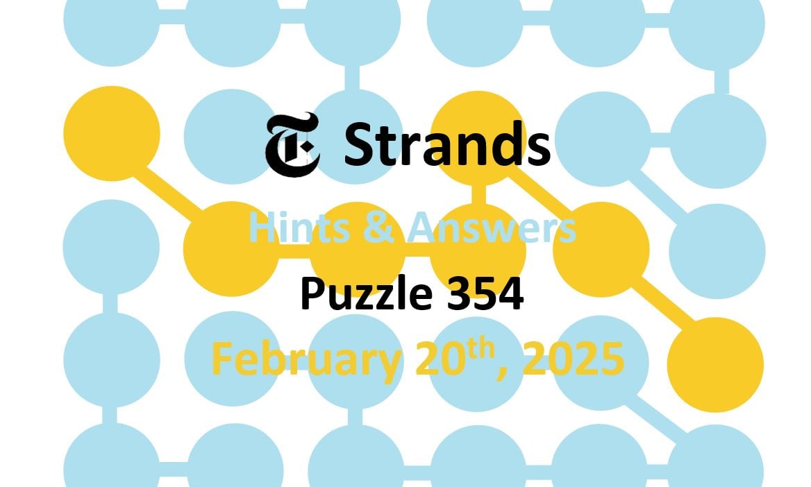 NYT Strands Game #354: Hints And Solutions For Thursday, February 20 NYT Strands Game #354: Hints And Solutions For Thursday, February 20