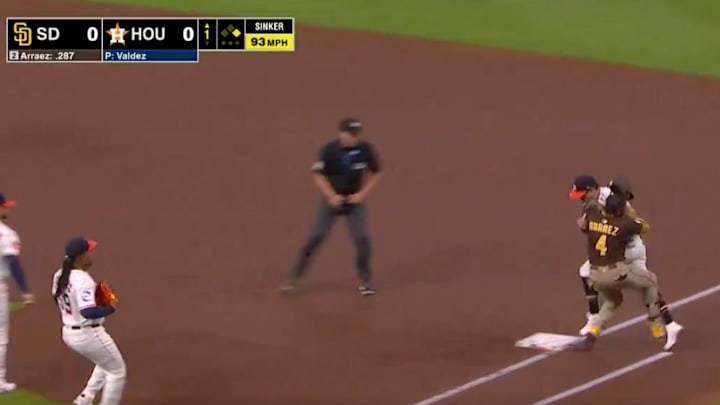 Padre Luis Arraez: Carted Off Field Following Violent Collision Padre Luis Arraez: Carted Off Field Following Violent Collision