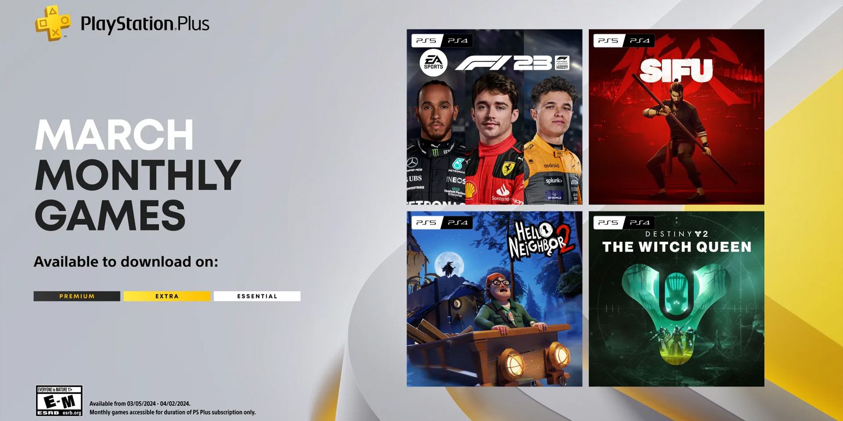 PS Plus Premium & Extra March 2024 Games Lineup Revealed PS Plus Premium & Extra March 2024 Games Lineup Revealed