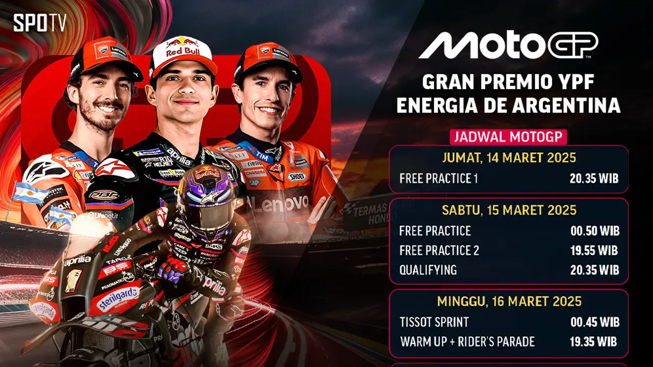 Saksikan Sprint Race MotoGP Argentina 2025 Minggu Dini Hari Saksikan Sprint Race MotoGP Argentina 2025 Minggu Dini Hari