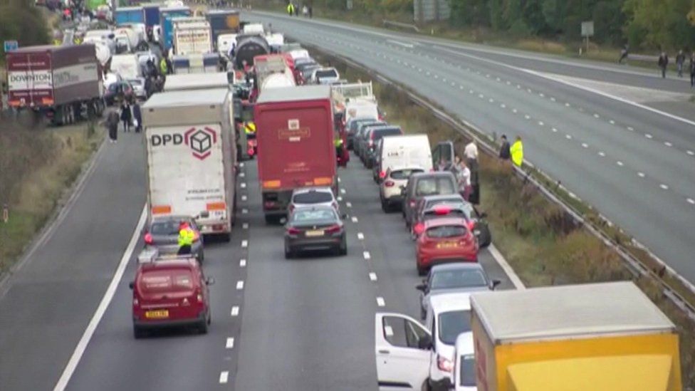 Serious M56 Crash: Car Overturns, Paramedic Response Underway Serious M56 Crash: Car Overturns, Paramedic Response Underway