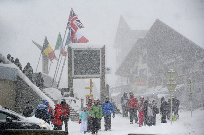 Southern French Alps Experience Unseasonal Snowfall Due To Storm Southern French Alps Experience Unseasonal Snowfall Due To Storm