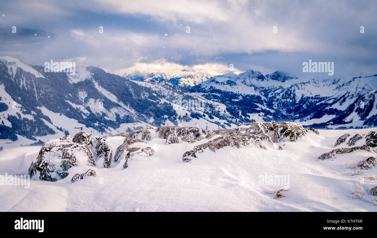 Southern French Alps: Late Snowfall And Stormy Weather Southern French Alps: Late Snowfall And Stormy Weather