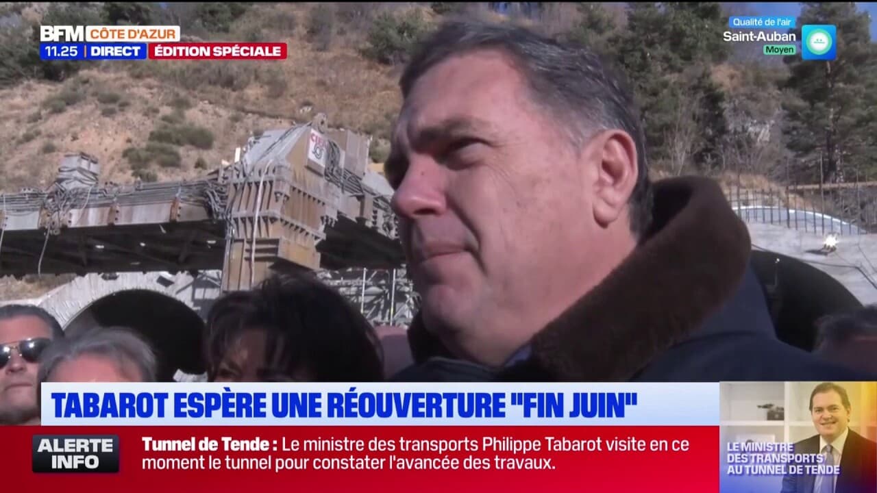 Tunnel De Tende :  Le Ministre Tabarot Annonce Une Ouverture En Juin