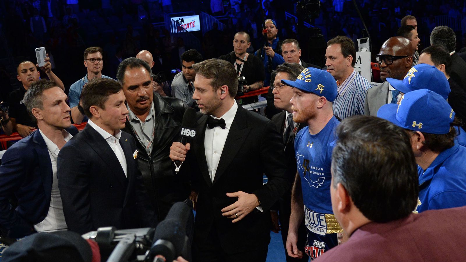 Undisputed Championship Showdown: Canelo And GGG Face Off In NYC Press Conference Undisputed Championship Showdown: Canelo And GGG Face Off In NYC Press Conference